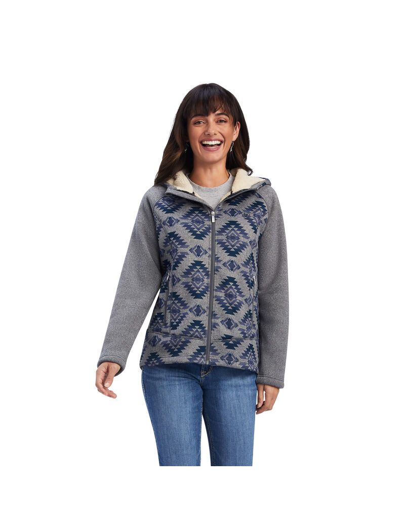 Chandails Ariat REAL McCall Full Zip Grise Femme | OBR-87449462