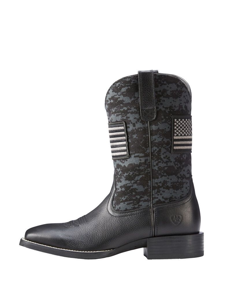 Bottes Western Ariat Sport Patriot Noir Homme | QSZ-78127177