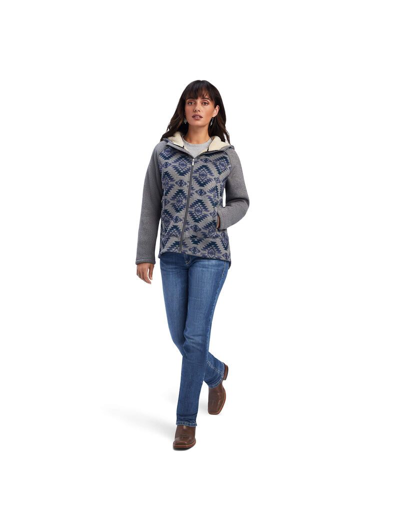 Chandails Ariat REAL McCall Full Zip Grise Femme | OBR-87449462