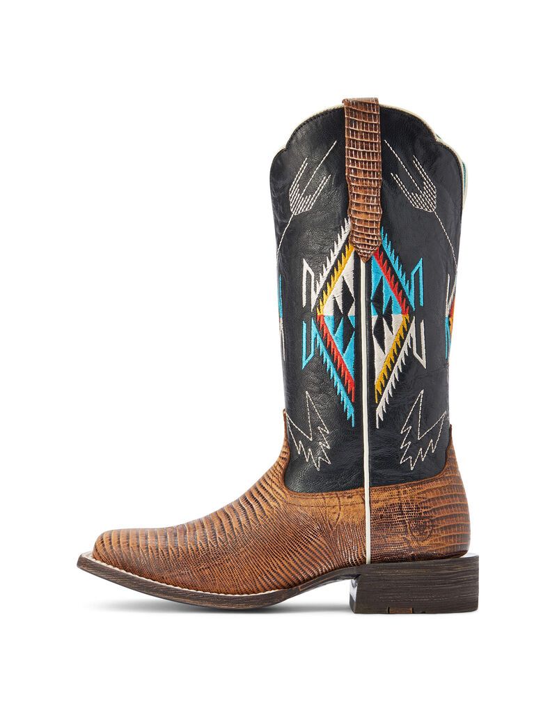 Bottes Western Ariat Frontier Chimayo Marron Femme | XMB-88137642