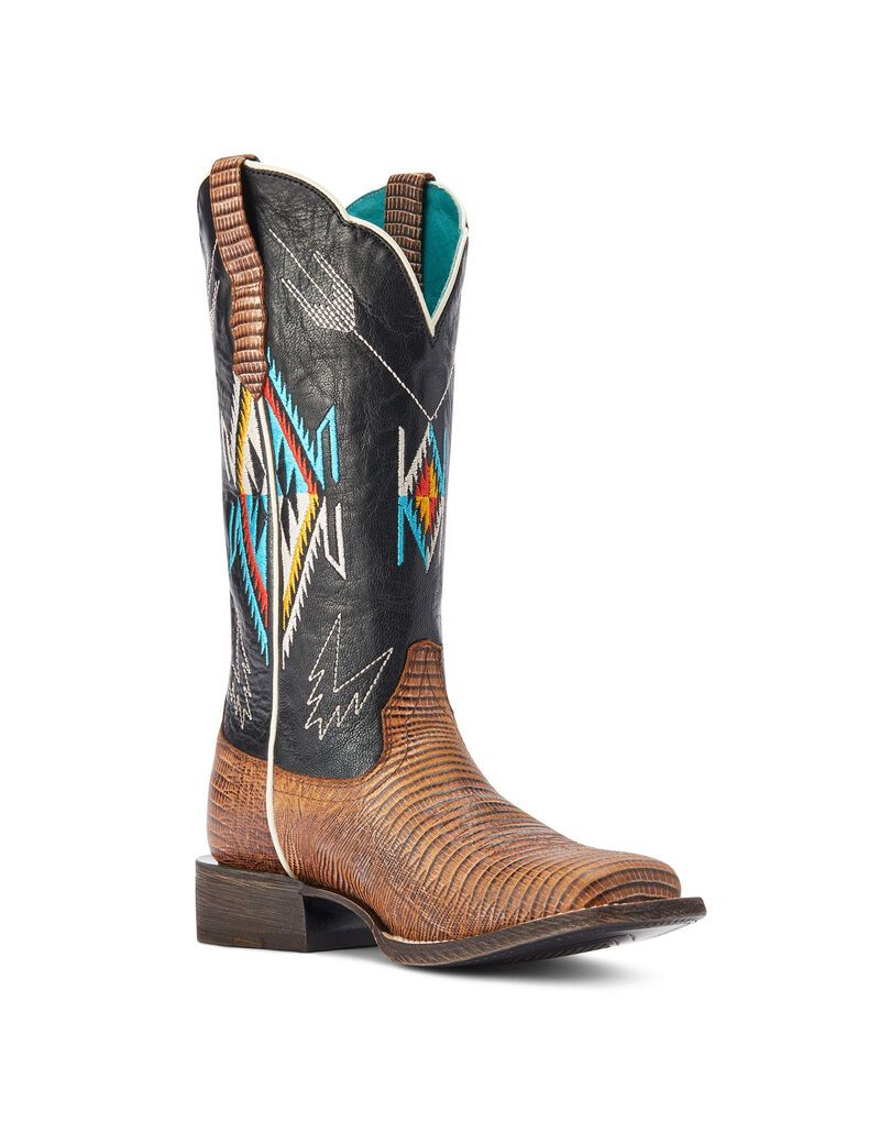 Bottes Western Ariat Frontier Chimayo Marron Femme | XMB-88137642