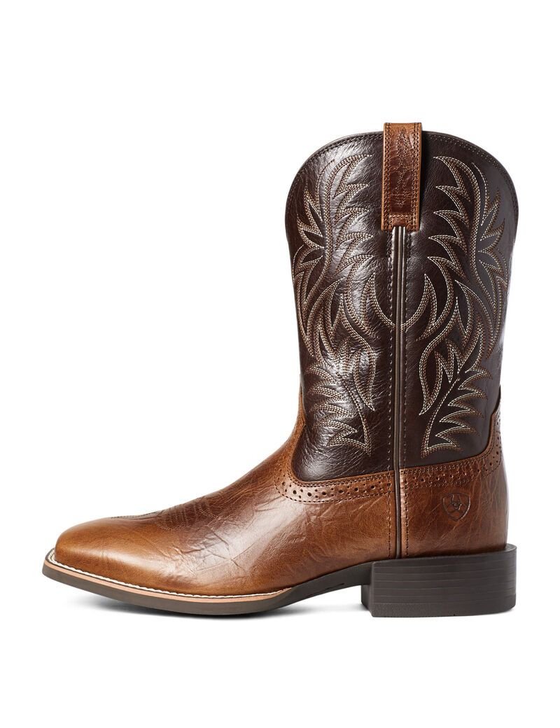 Bottes Western Ariat Sport Larges Square Embout Marron Homme | HIM-78821399