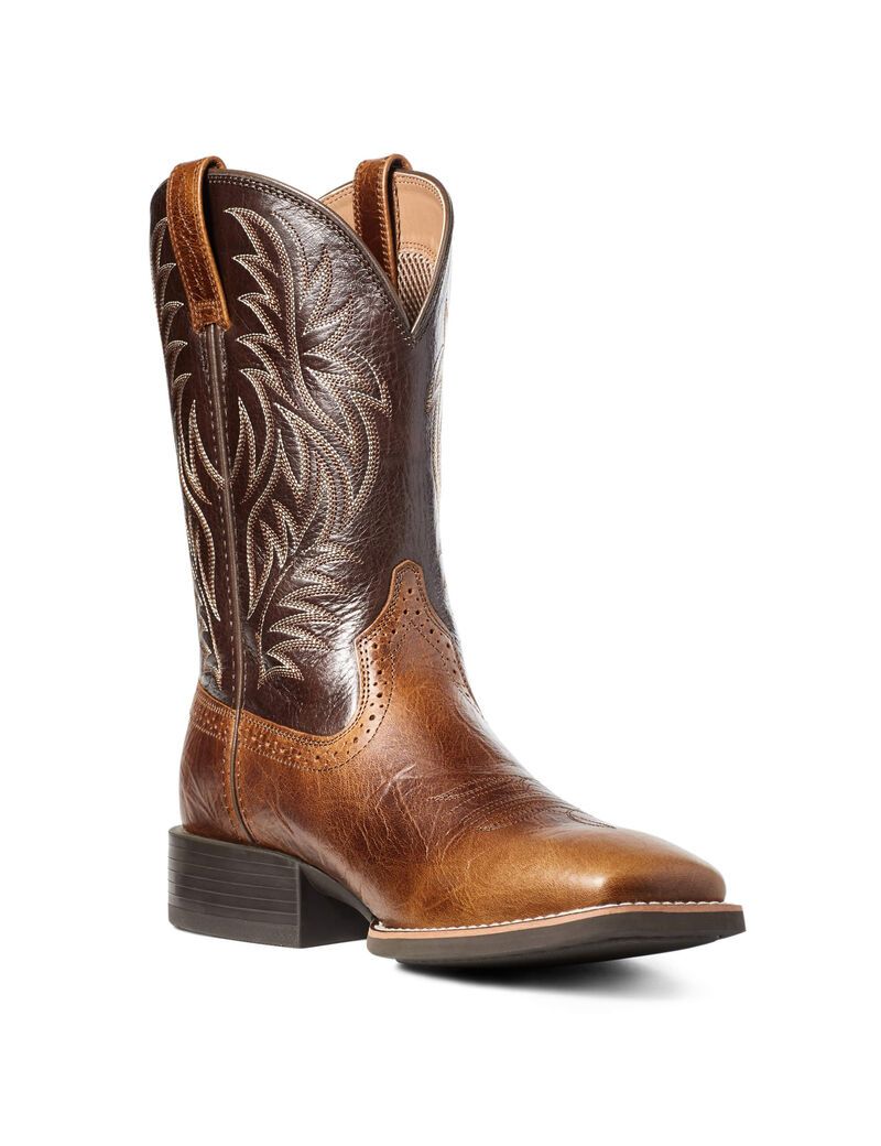 Bottes Western Ariat Sport Larges Square Embout Marron Homme | HIM-78821399