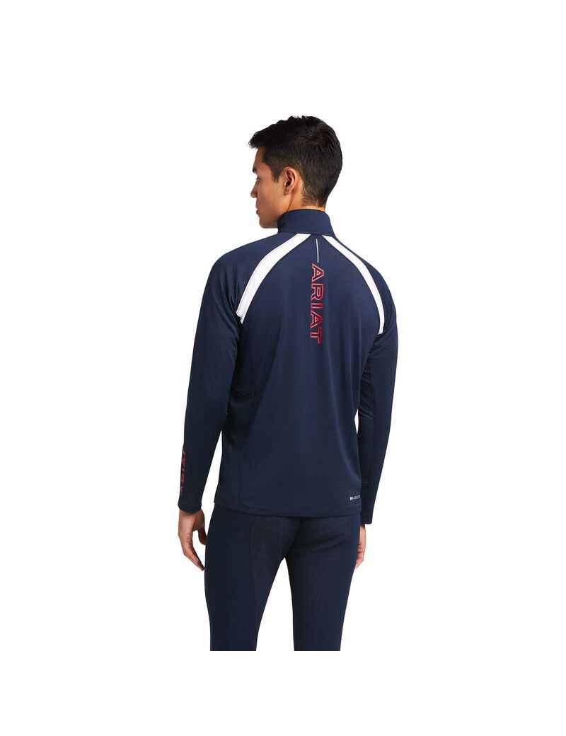 Couches Intermédiaires Ariat Sunstopper Team 1/4 Zip Multicolore Homme | TBY-16114412