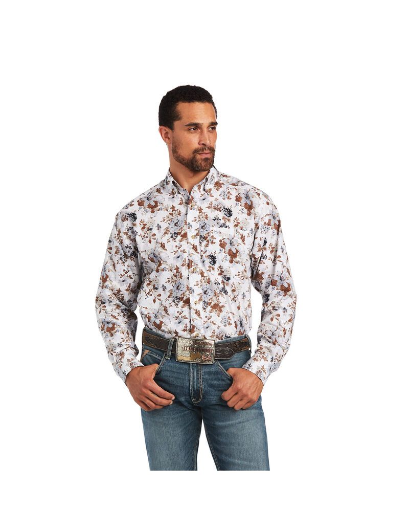 Chemises De Costume Ariat Bryant Classiche Fit Blanche Homme | JUP-08631733