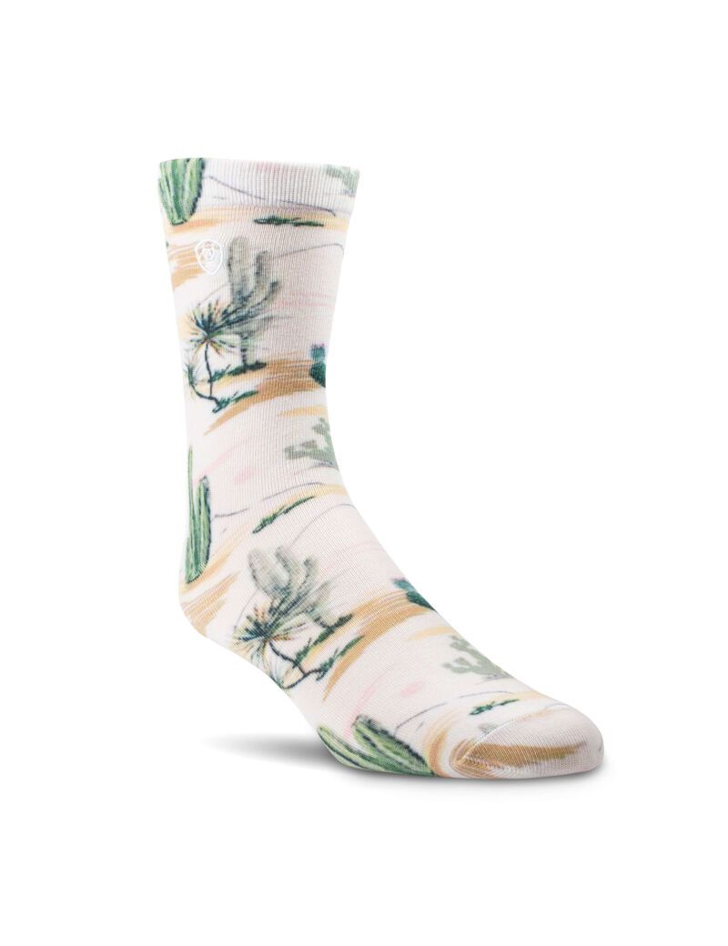 Chaussettes Ariat Arid Landscape Crew 2PCS Vert Femme | SVE-12457091