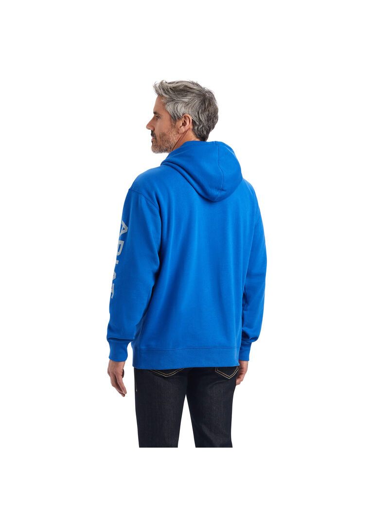 Sweat à Capuche Ariat Logo Bleu Foncé Homme | GYI-52583017