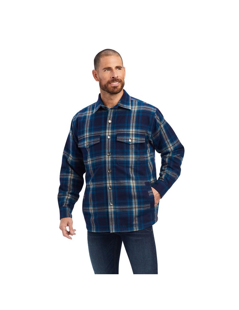 Vestes Ariat Hannoch Shirt Bleu Homme | FMS-03706205