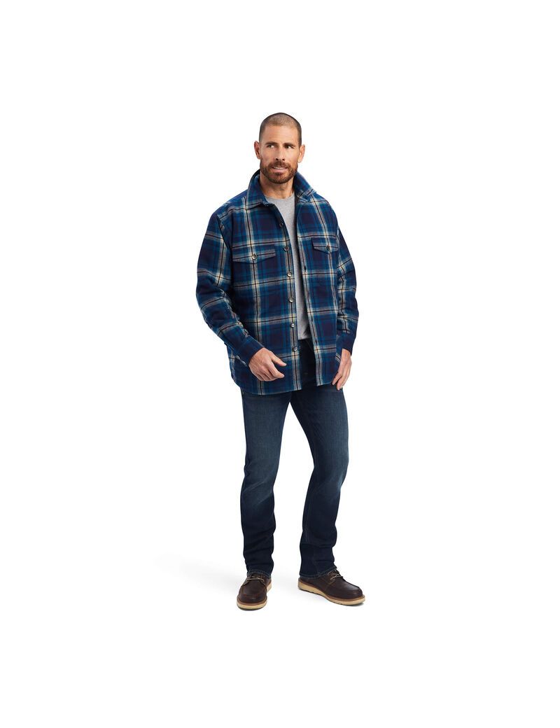 Vestes Ariat Hannoch Shirt Bleu Homme | FMS-03706205