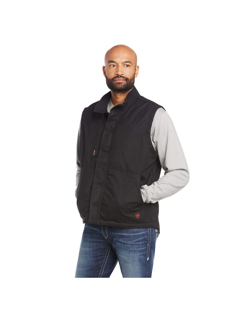 Gilet Ariat FR Workhorse Insulated Noir Homme | ICL-76955940