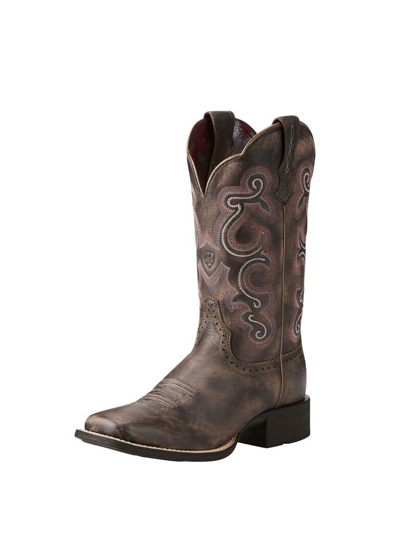 Bottes Western Ariat Quickdraw Chocolat Femme | SXV-75112536