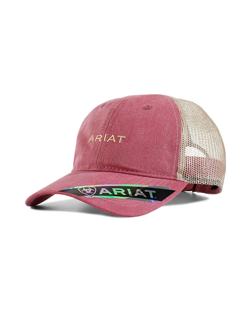 Casquettes Ariat Small logo Bordeaux Femme | WHT-88847179