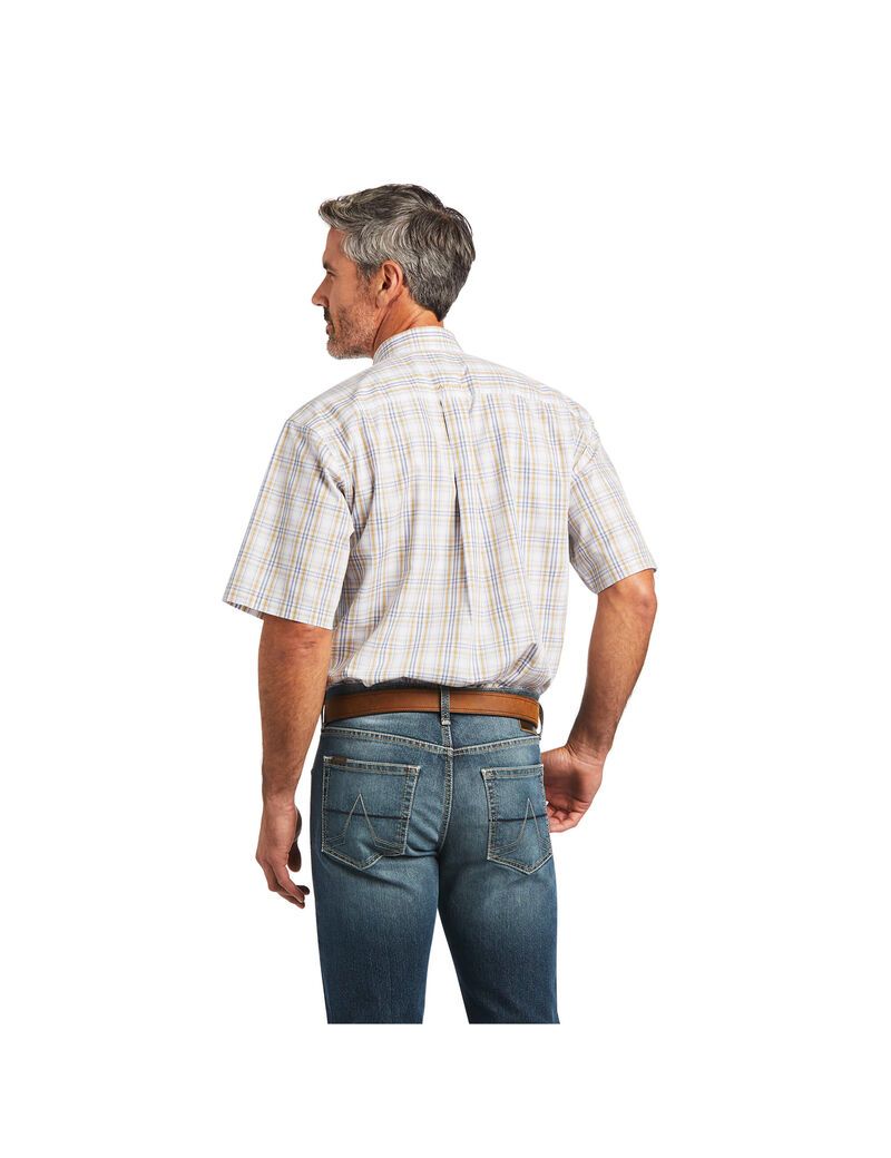 Chemises De Costume Ariat Wrinkle Free Evander Classiche Fit Blanche Homme | WKN-66113763