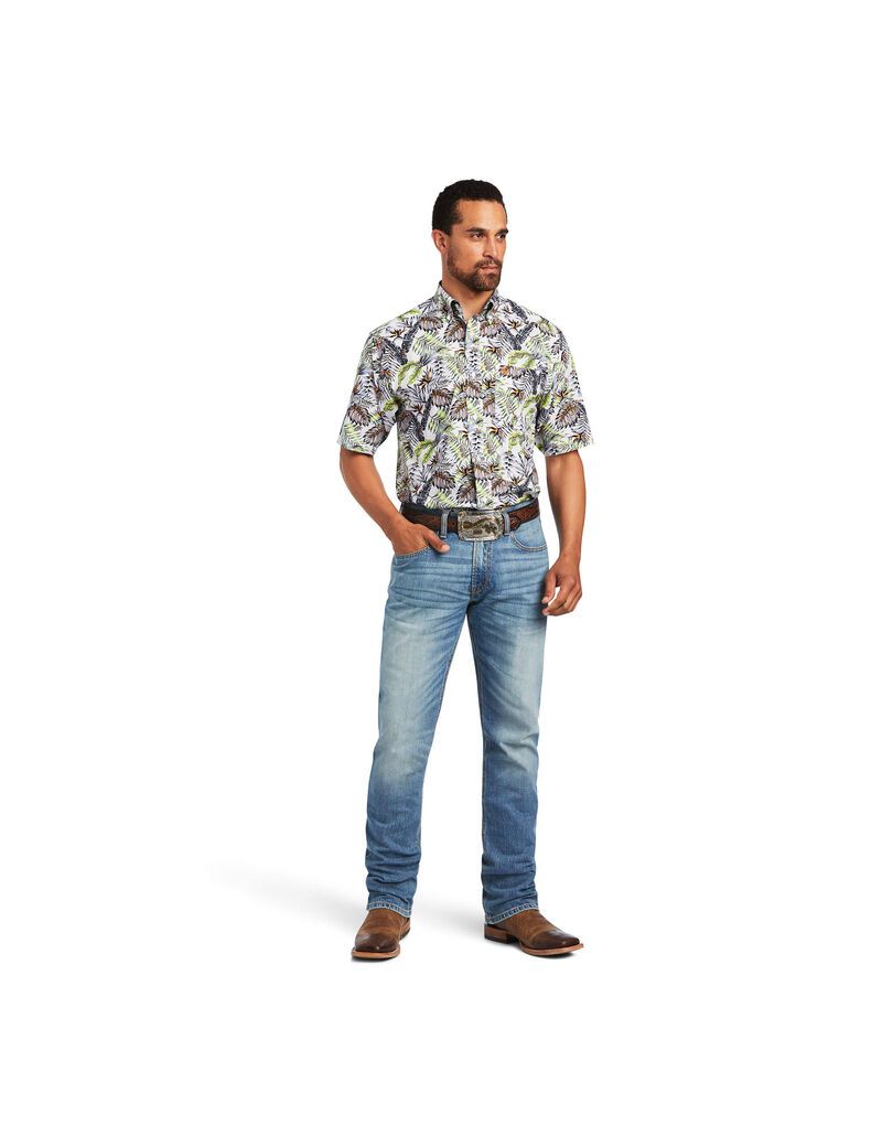 Chemises De Costume Ariat Blaine Classiche Fit Blanche Homme | TVC-08475237