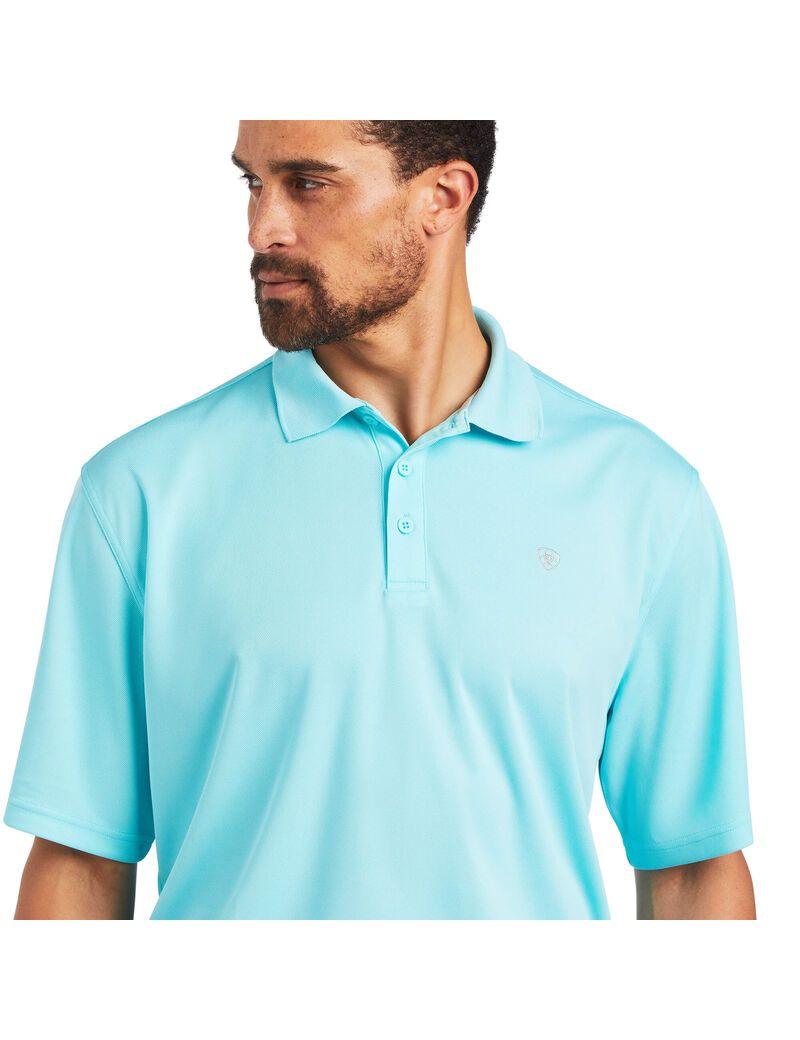 Polos Ariat Tek Bleu Homme | WVK-42455422