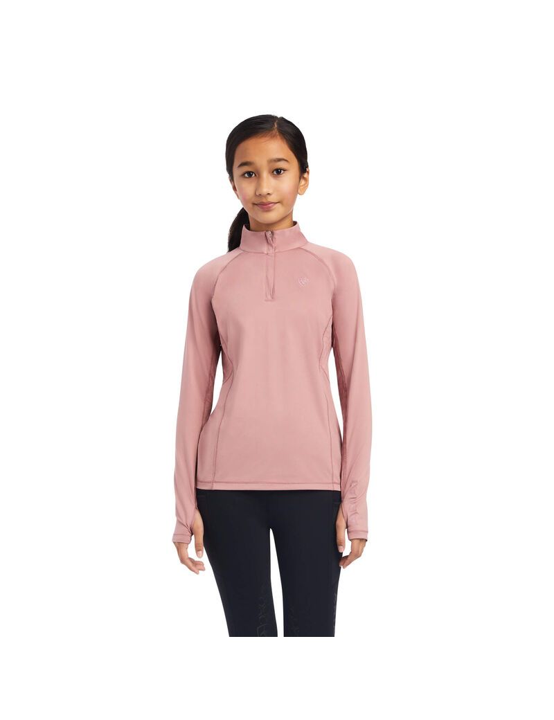 Hauts Ariat Lowell 2.0 1/4 Zip Rose Enfant | GRR-07444820