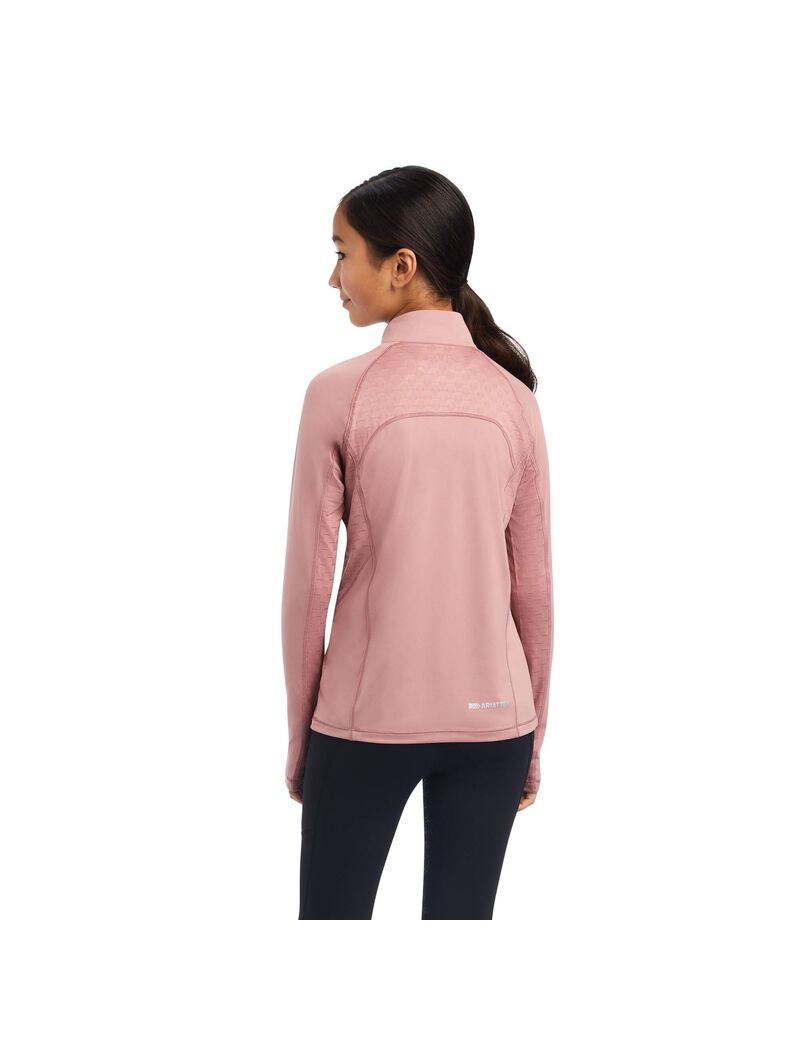 Hauts Ariat Lowell 2.0 1/4 Zip Rose Enfant | GRR-07444820