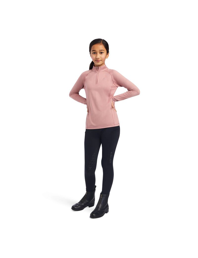 Hauts Ariat Lowell 2.0 1/4 Zip Rose Enfant | GRR-07444820