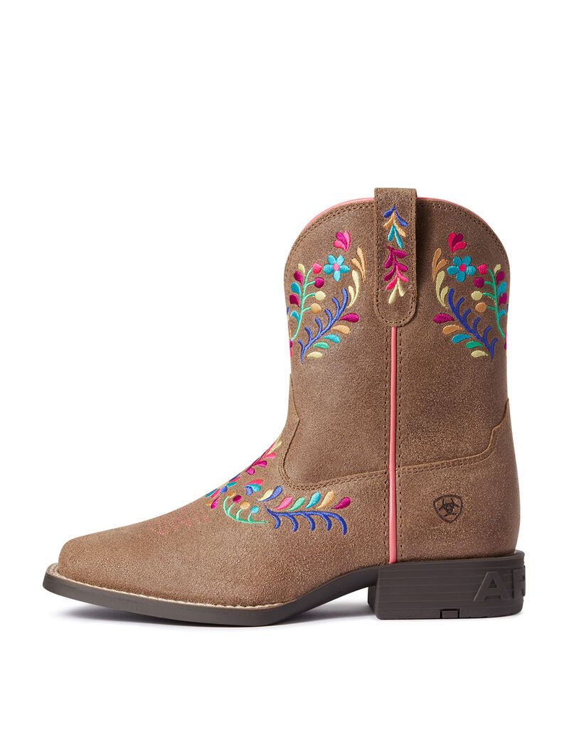 Bottes Western Ariat Wild Flower Marron Enfant | LEH-00400618