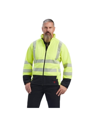 Vestes Ariat FR Vernon Hi-Vis Softshell Jaune Homme | SPD-77350437