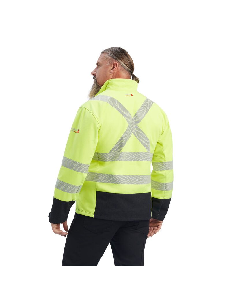 Vestes Ariat FR Vernon Hi-Vis Softshell Jaune Homme | SPD-77350437