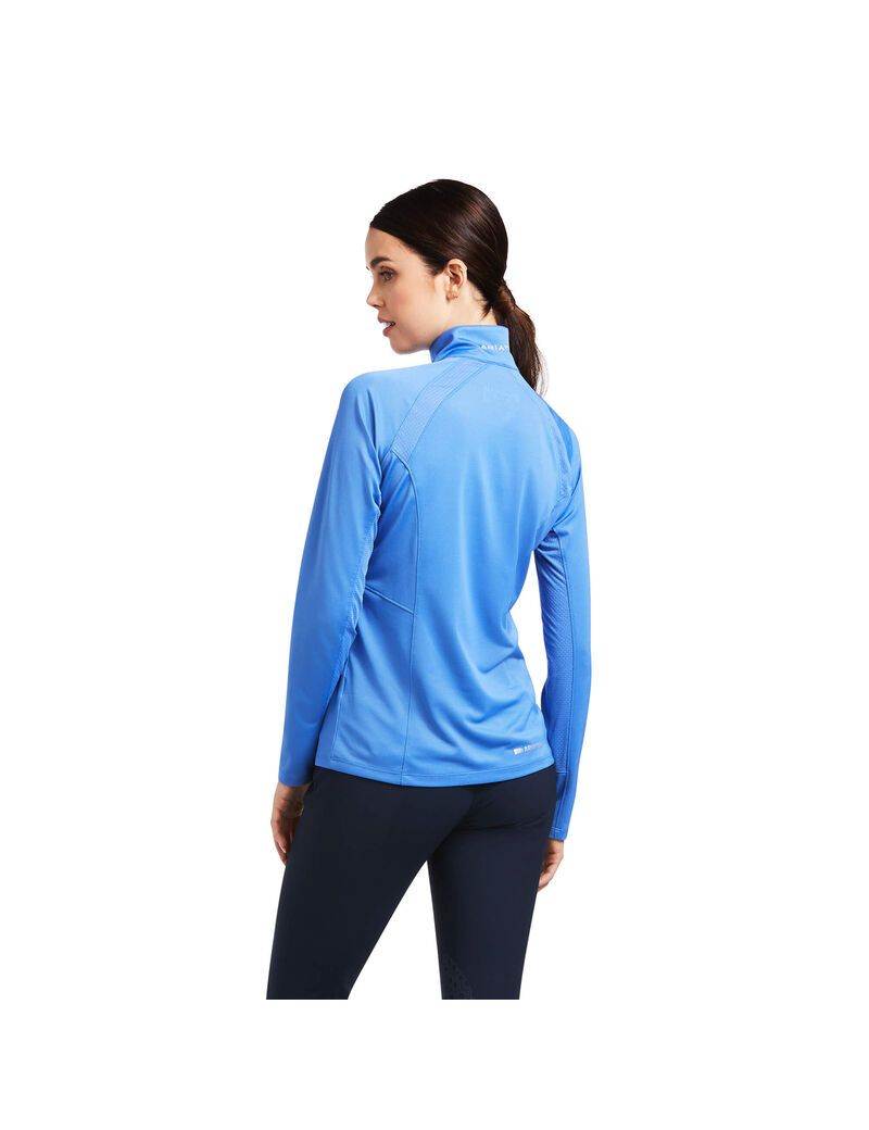 Hauts Ariat Sunstopper 2.0 1/4 Zip Bleu Femme | XUA-66632354