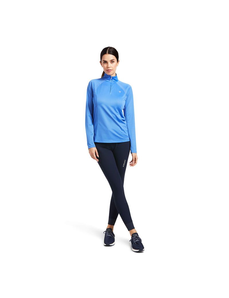 Hauts Ariat Sunstopper 2.0 1/4 Zip Bleu Femme | XUA-66632354