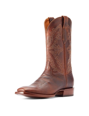 Bottes Western Ariat Bench Made Bassett Marron Homme | DEF-08217651