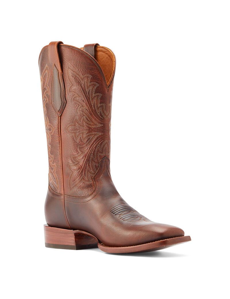 Bottes Western Ariat Bench Made Bassett Marron Homme | DEF-08217651