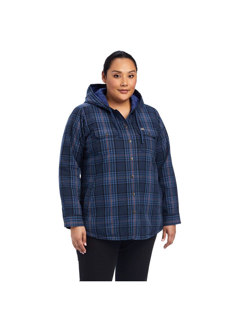 Vêtements De Travail Ariat Rebar Flannel Shirts Jackets Bleu Marine Femme | DAU-92738716