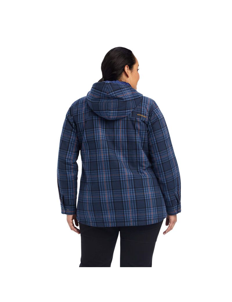 Vêtements De Travail Ariat Rebar Flannel Shirts Jackets Bleu Marine Femme | DAU-92738716