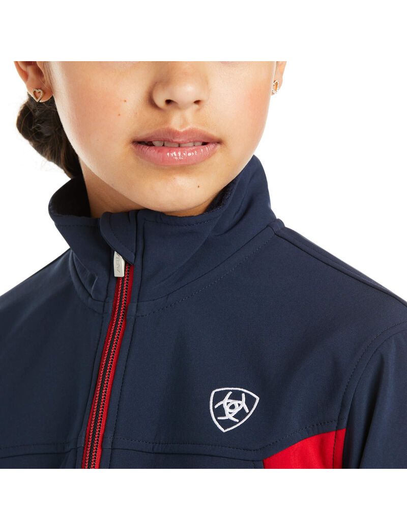 Vestes Ariat New Team Softshell Bleu Marine Enfant | OJL-46491596