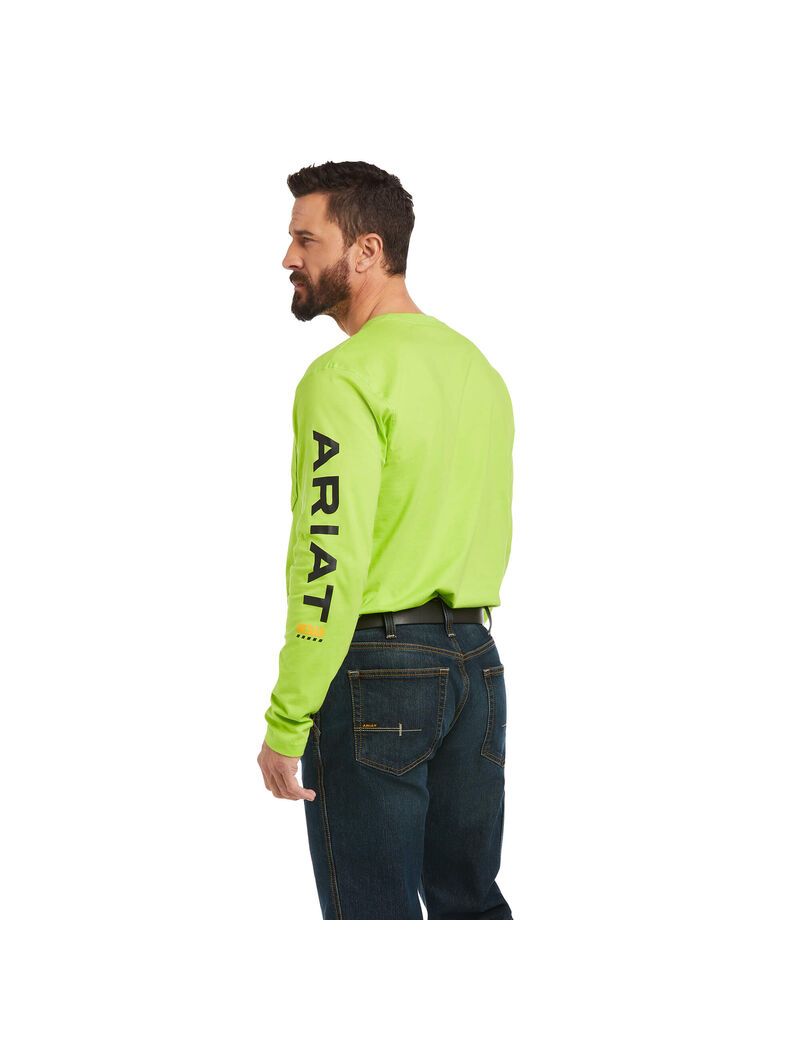 Vêtements De Travail Ariat Rebar Workman Logo Vert Clair Noir Homme | YMI-99393059