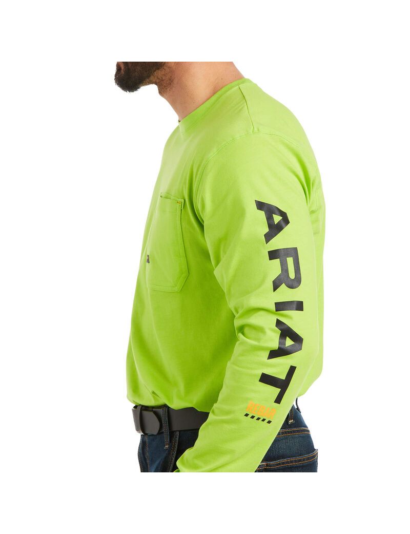 Vêtements De Travail Ariat Rebar Workman Logo Vert Clair Noir Homme | YMI-99393059