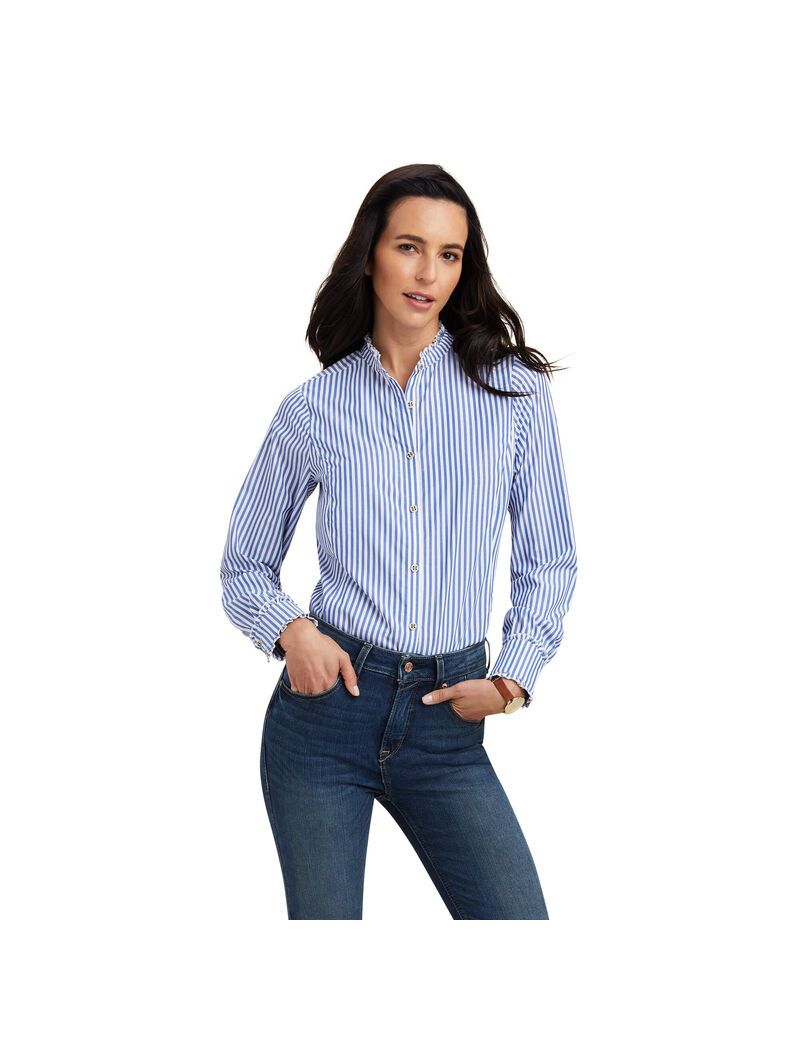 Hauts Ariat Clarion Blouse Bleu Femme | KUE-03519712