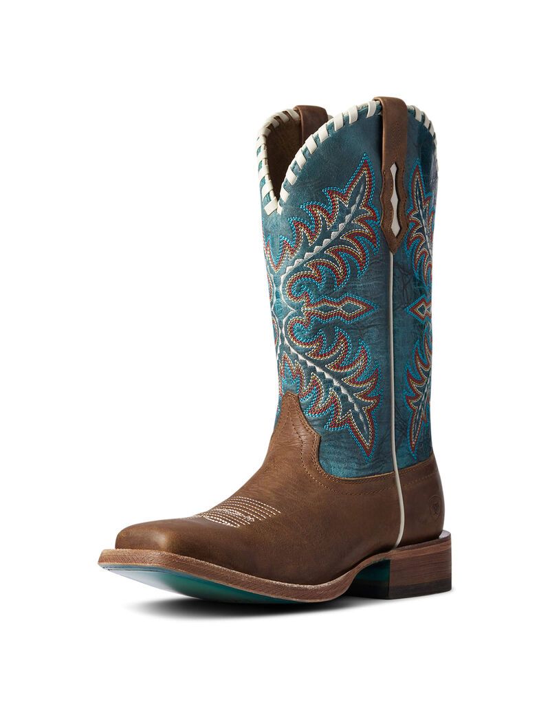 Bottes Western Ariat Eldora Beige Marron Femme | XOY-08455577