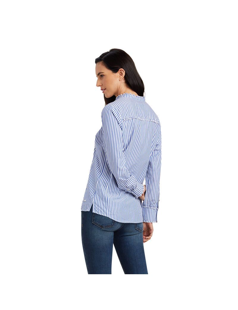 Hauts Ariat Clarion Blouse Bleu Femme | KUE-03519712