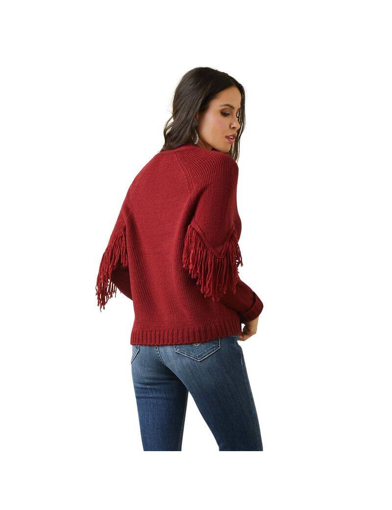 Cardigan Ariat Red Rock Rouge Femme | FOZ-58348079