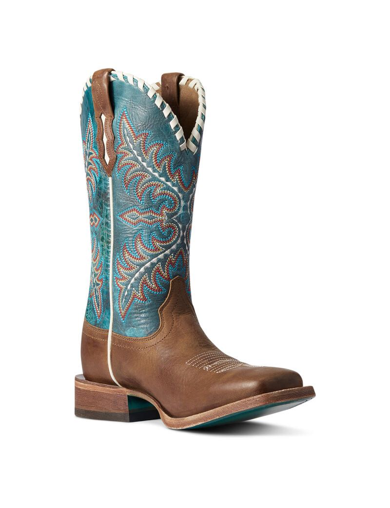 Bottes Western Ariat Eldora Beige Marron Femme | XOY-08455577