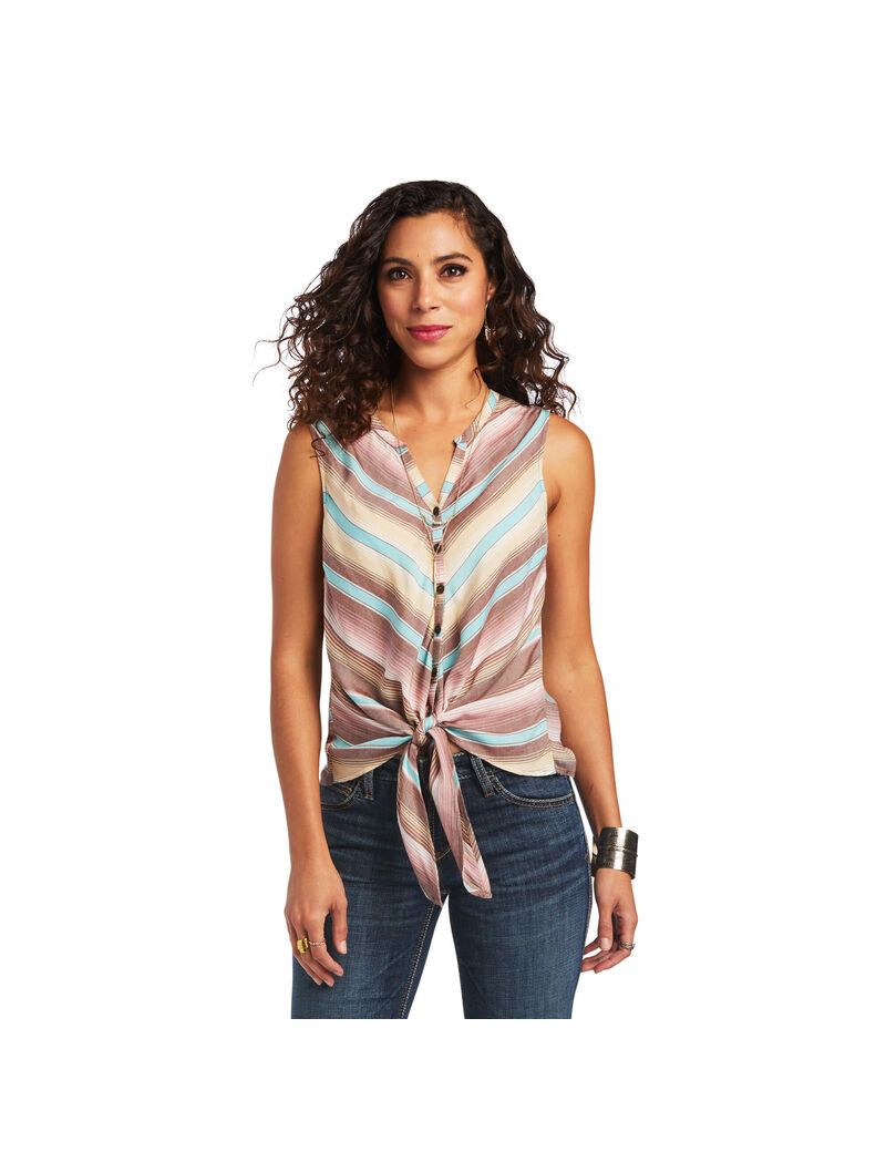 Hauts Ariat Baja Tank Stripes Femme | GNS-84103805