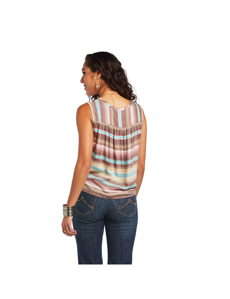 Hauts Ariat Baja Tank Stripes Femme | GNS-84103805