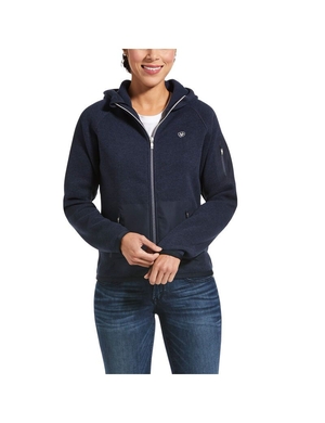 Sweat à Capuche Ariat Polartec Flou Full Zip Bleu Marine Femme | XZX-05822027