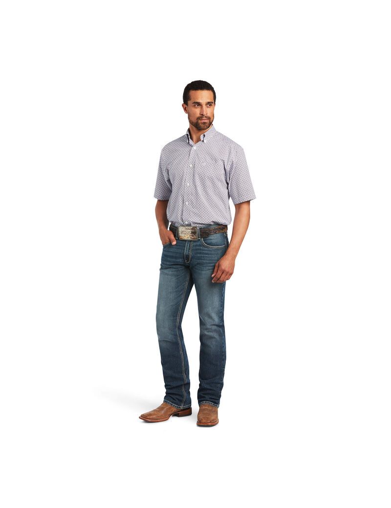 Chemises De Costume Ariat Brecken Classiche Fit Lavande Homme | PZP-82270072