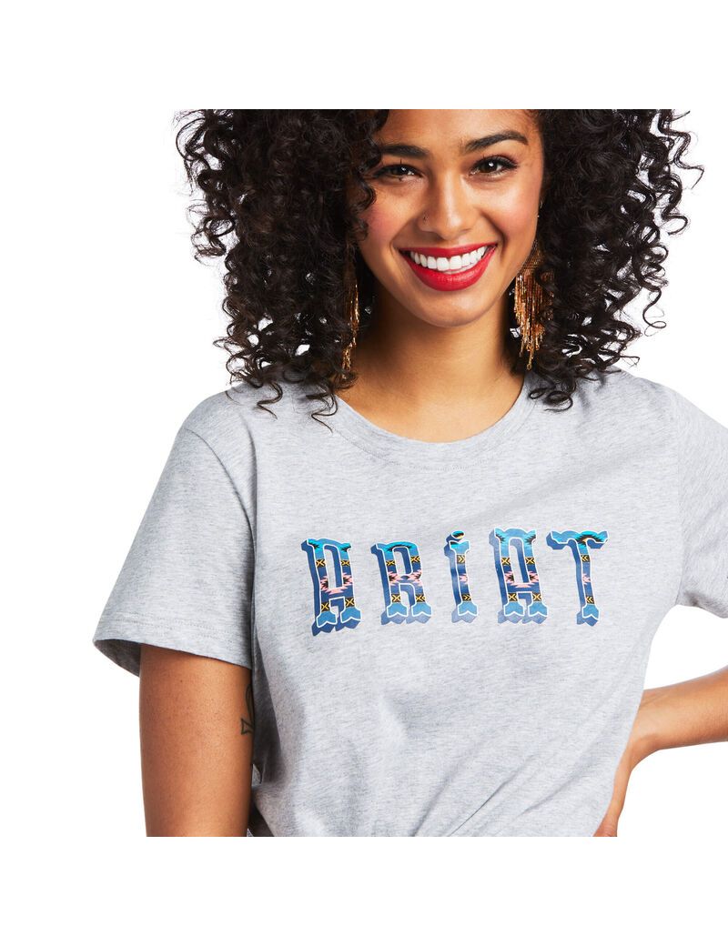 Hauts Ariat REAL Kinship Tee Grise Femme | CDA-74865734