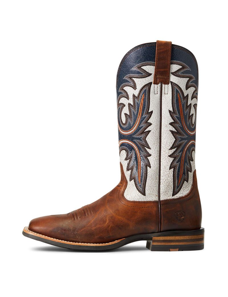 Bottes Western Ariat Brushrider Marron Homme | VWM-65758228