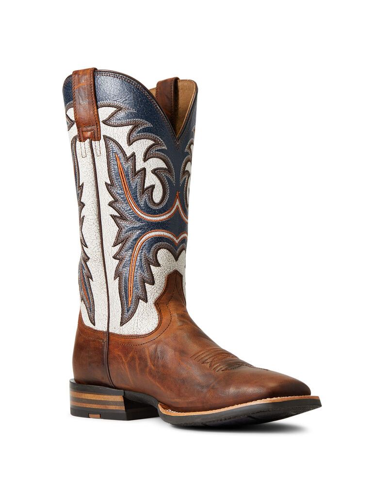 Bottes Western Ariat Brushrider Marron Homme | VWM-65758228