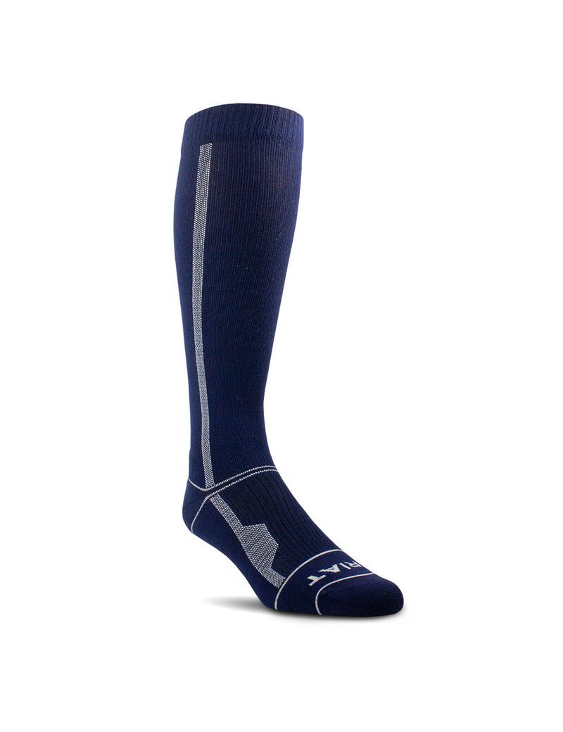 Chaussettes Ariat Over the Calf Performance Compression Bleu Marine Femme | VNV-55322046