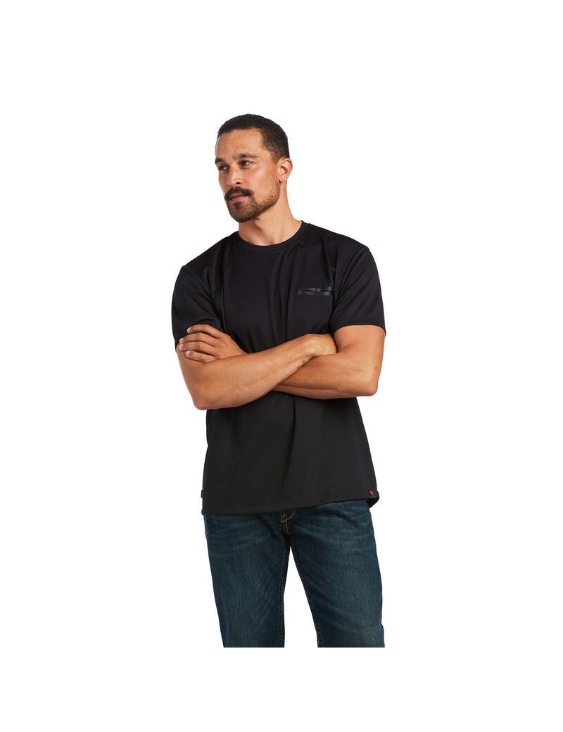 Vêtements De Travail Ariat Rebar Polartec Elite All Season T Shirts Noir Homme | KQK-58274994