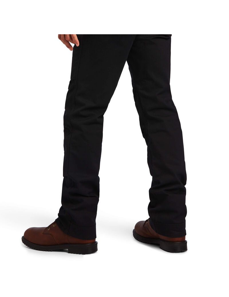 Pantalon Ariat Rebar M5 Droit DuraStretch Washed Twill Dungaree Droit Leg Noir Homme | WVJ-77221518