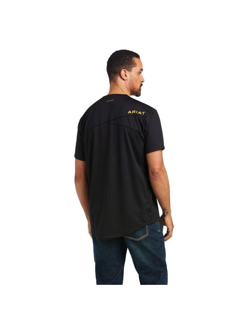 Vêtements De Travail Ariat Rebar Polartec Elite All Season T Shirts Noir Homme | KQK-58274994